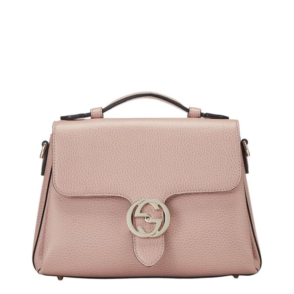 Gucci Pink Leather Interlocking Top Handle (Authentic Pre-Loved)